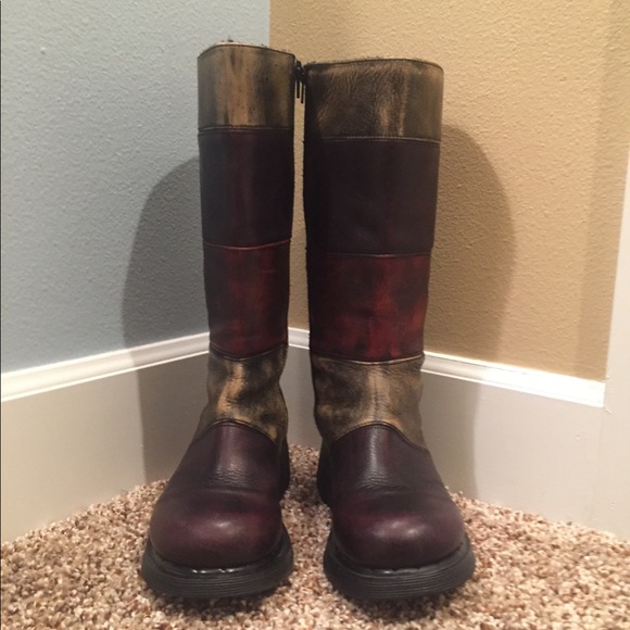 dr martens patchwork boots